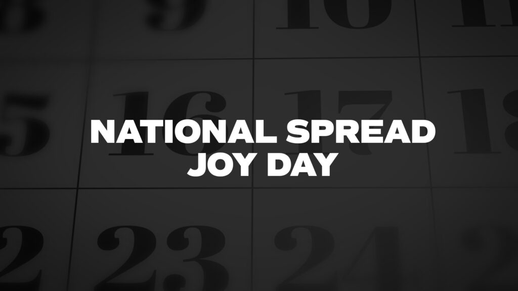 NationalSpreadJoyDay List Of National Days