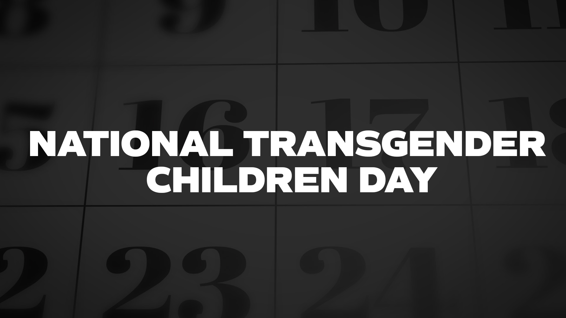 Title image for National Transgender Children Day