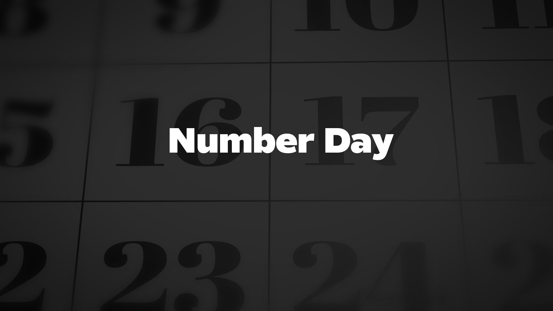 Title image for Number Day