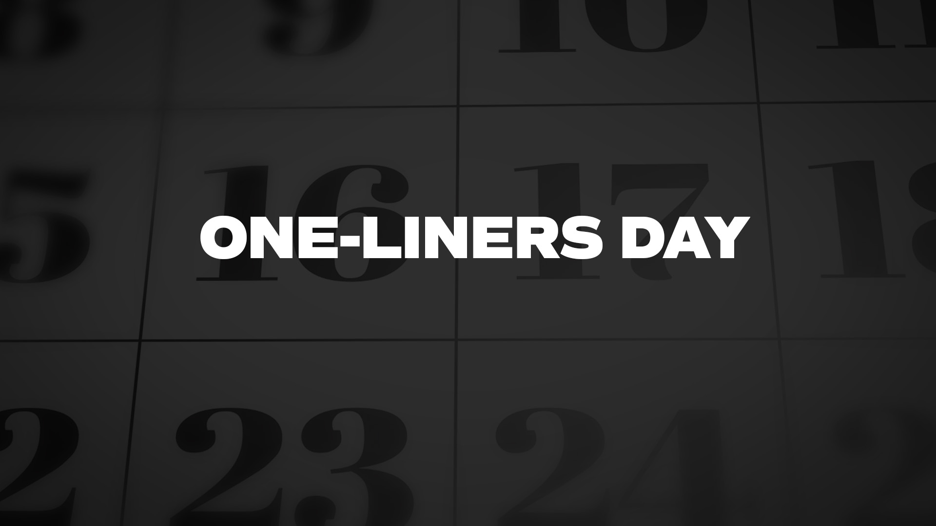 Title image for One-Liners Day