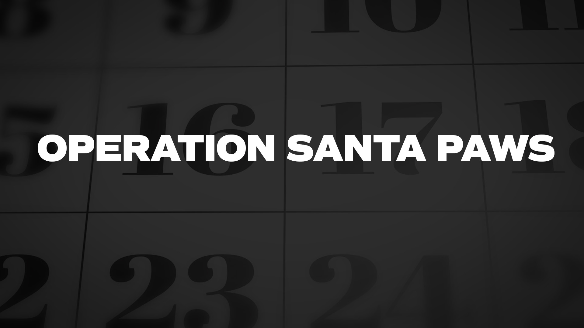 Title image for Operation Santa Paws
