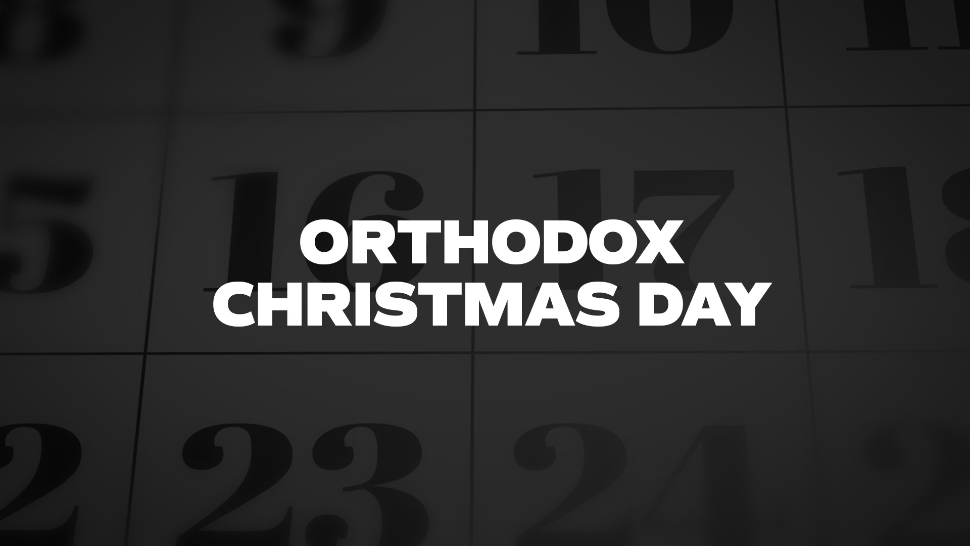 Title image for Orthodox Christmas Day