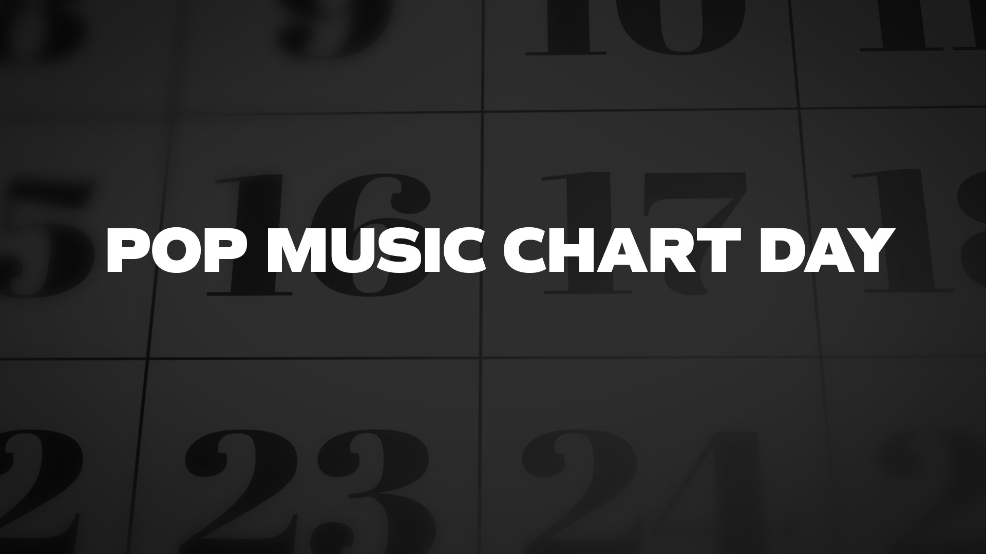 Title image for Pop Music Chart Day