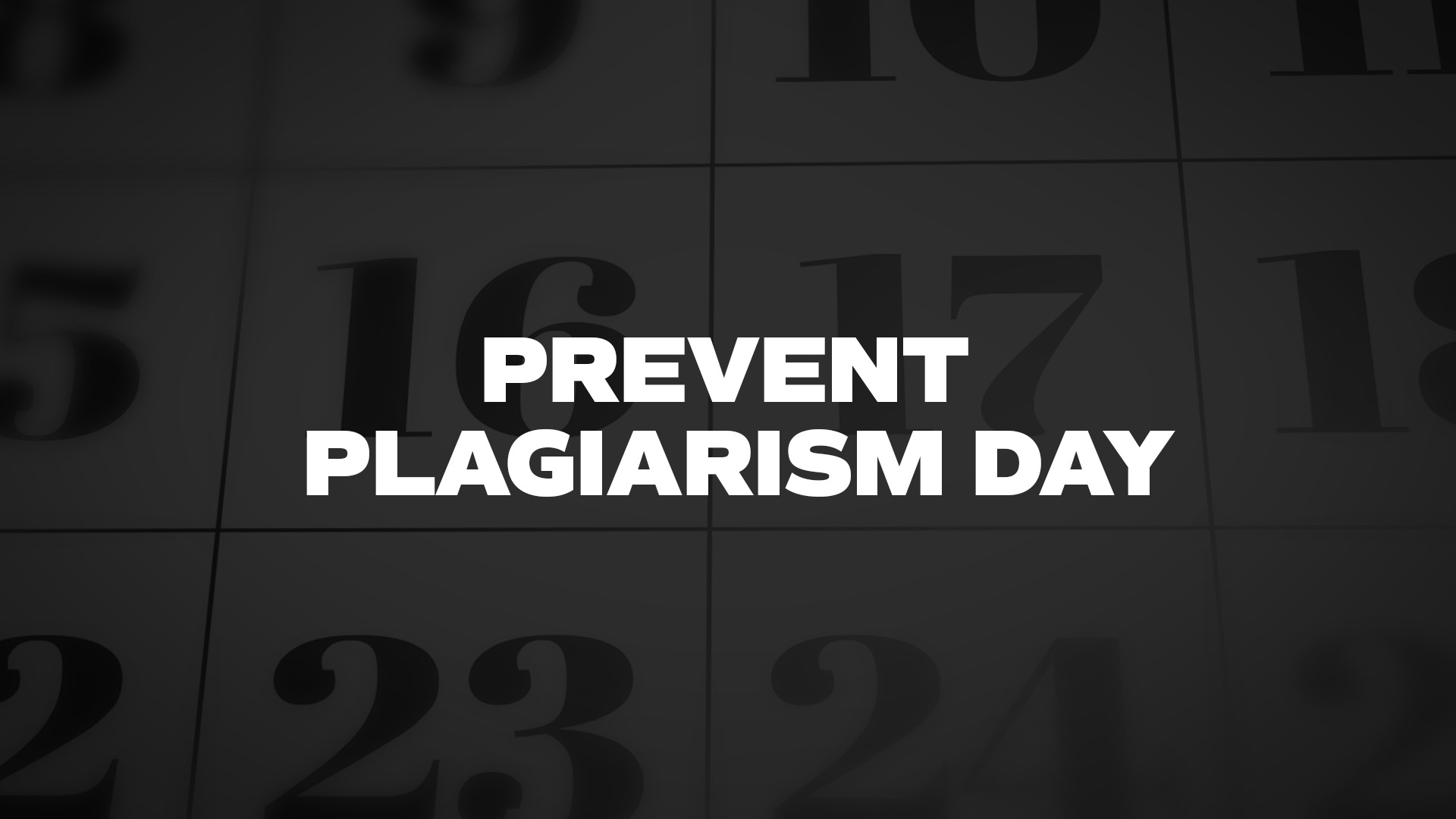 Title image for Prevent Plagiarism Day