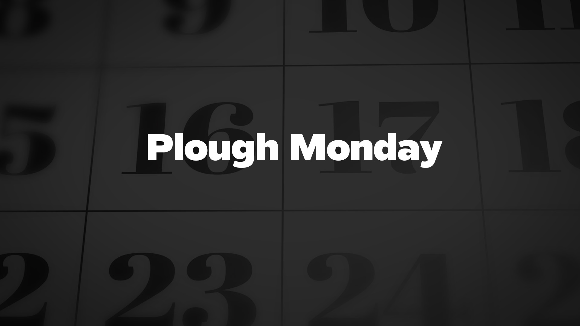Title image for Plough Monday