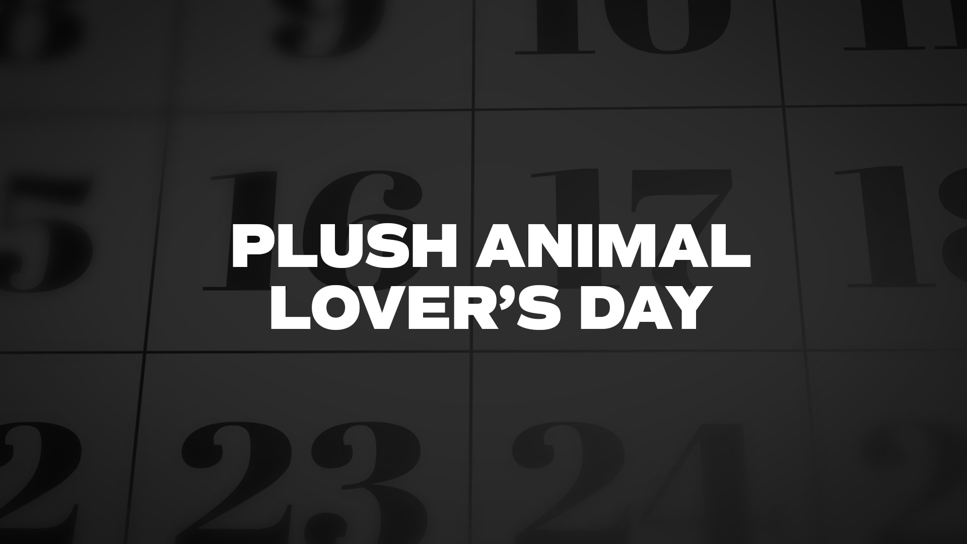 Title image for Plush Animal Lover's Day