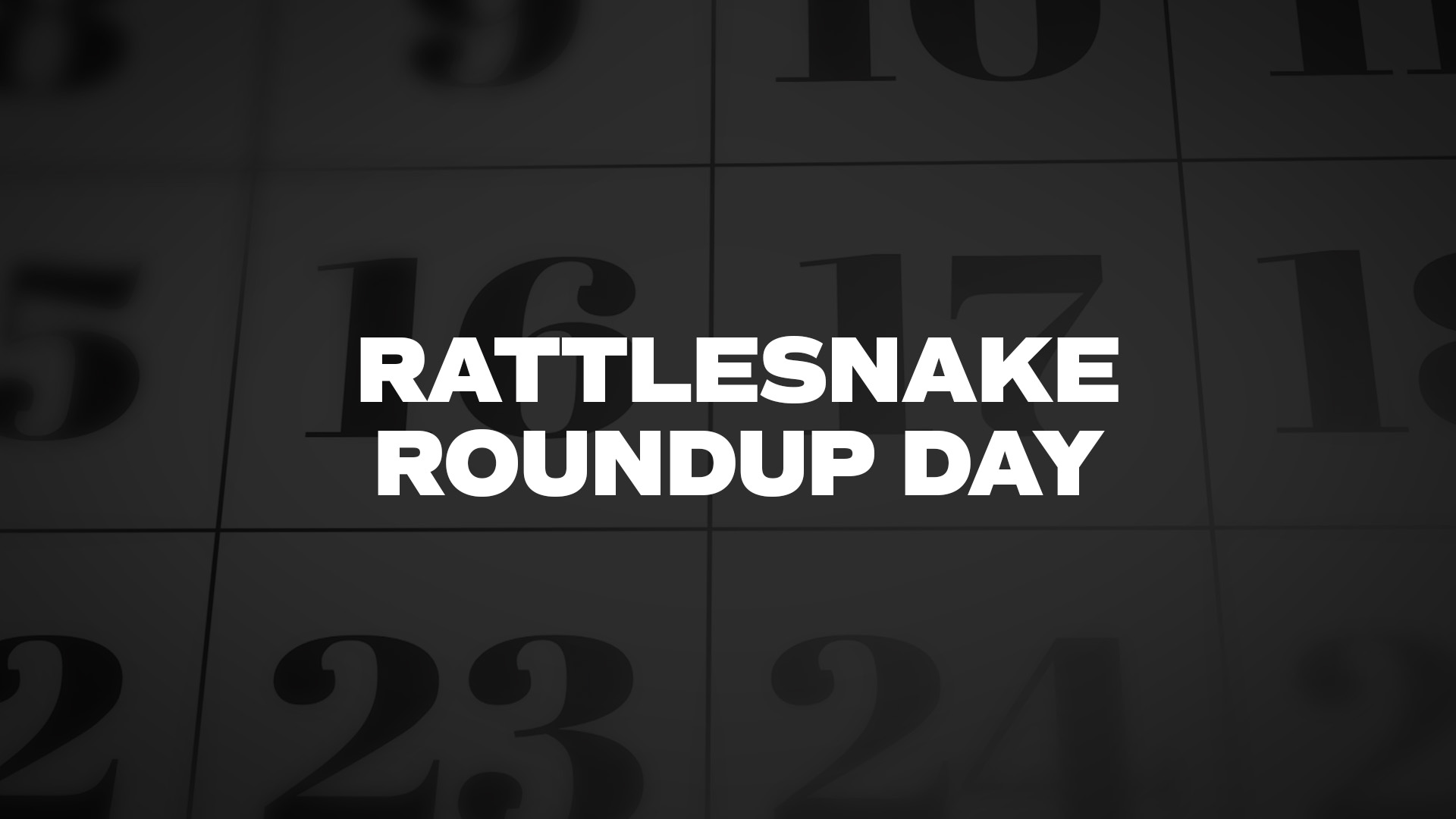 Title image for Rattlesnake Roundup Day