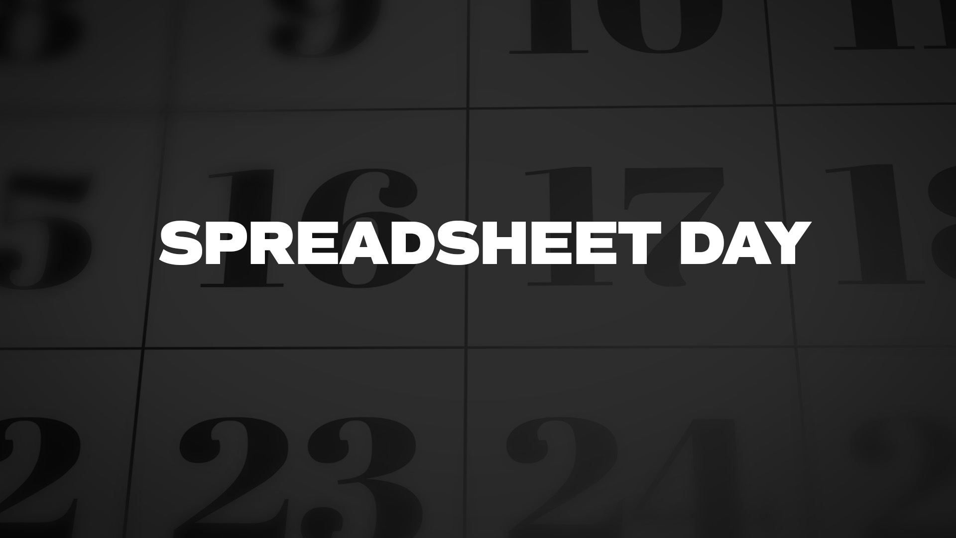Title image for Spreadsheet Day