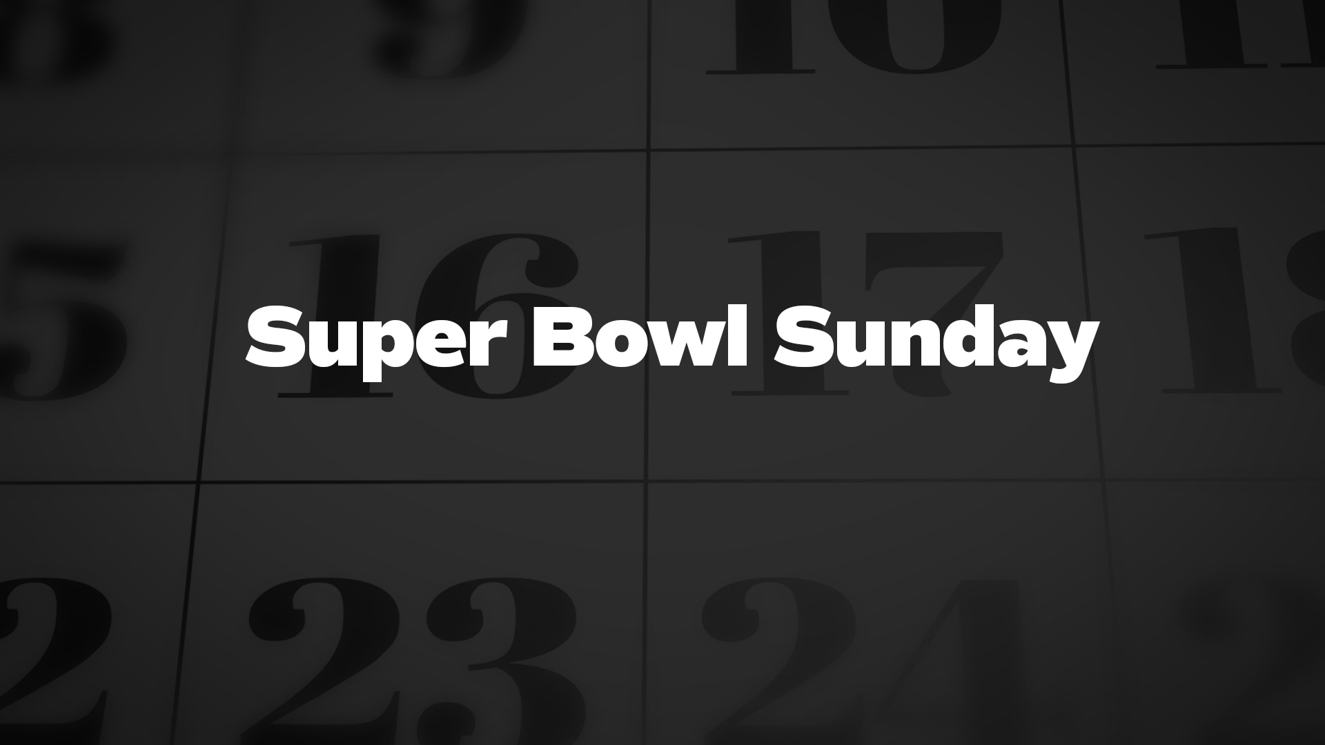 Title image for Super Bowl Sunday