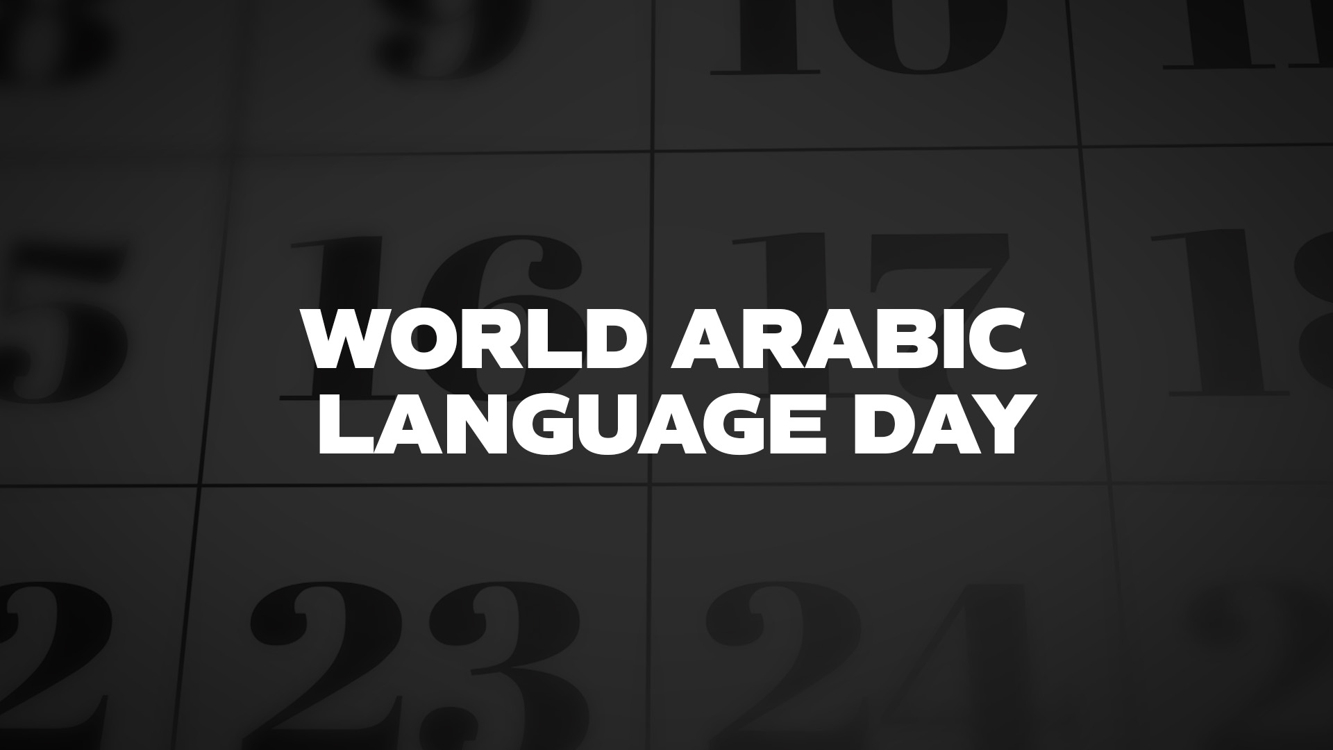 Title image for World Arabic Language Day
