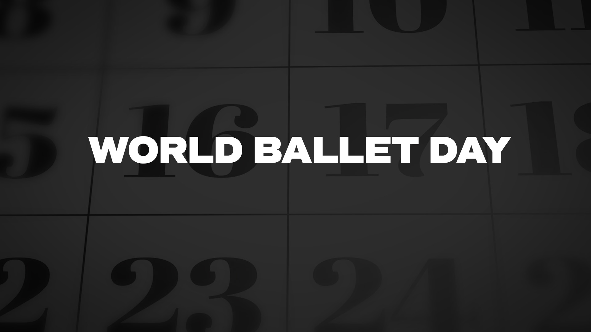 Title image for World Ballet Day