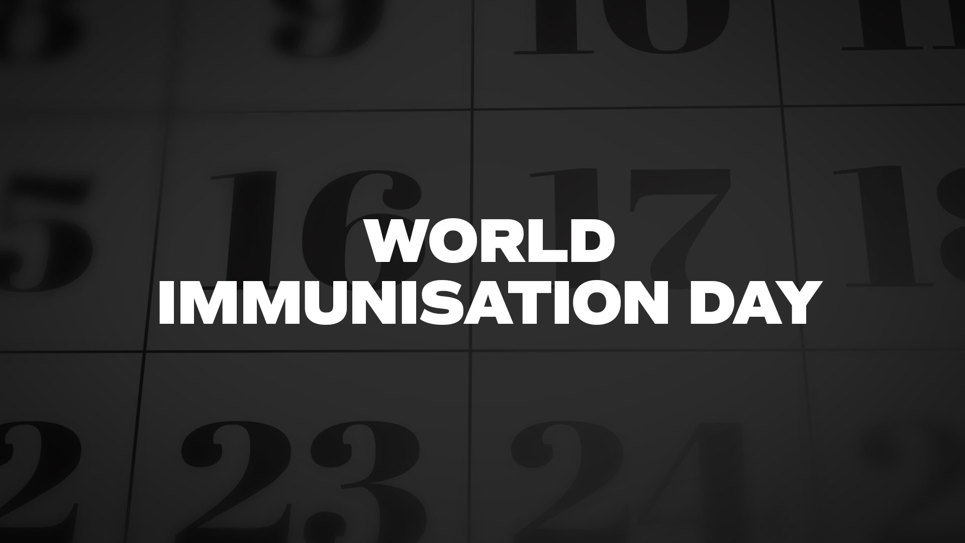 Title image for World Immunisation Day