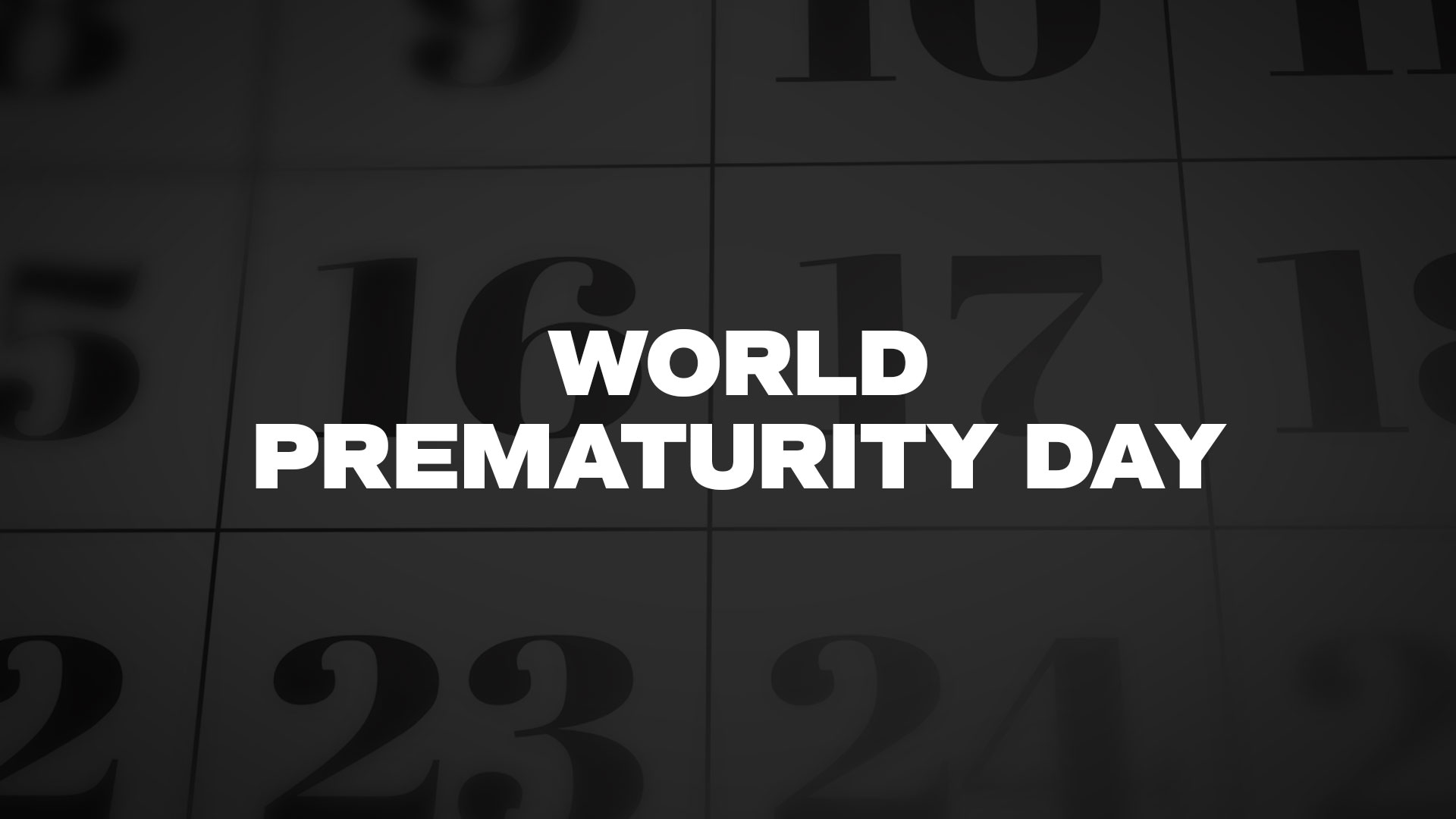 Title image for World Prematurity Day
