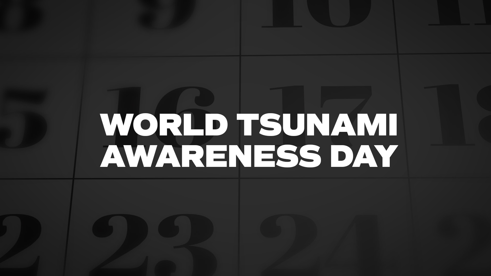 Title image for World Tsunami Awareness Day