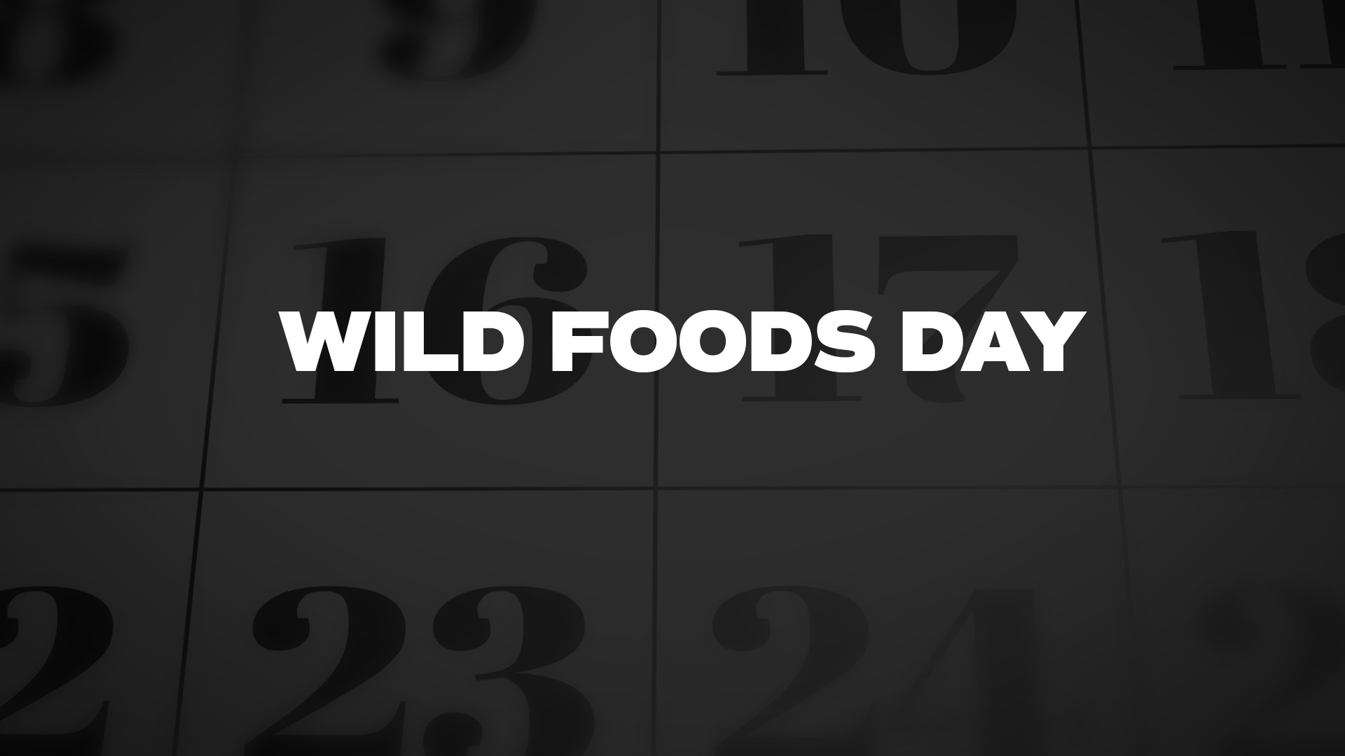 Title image for Wild Foods Day