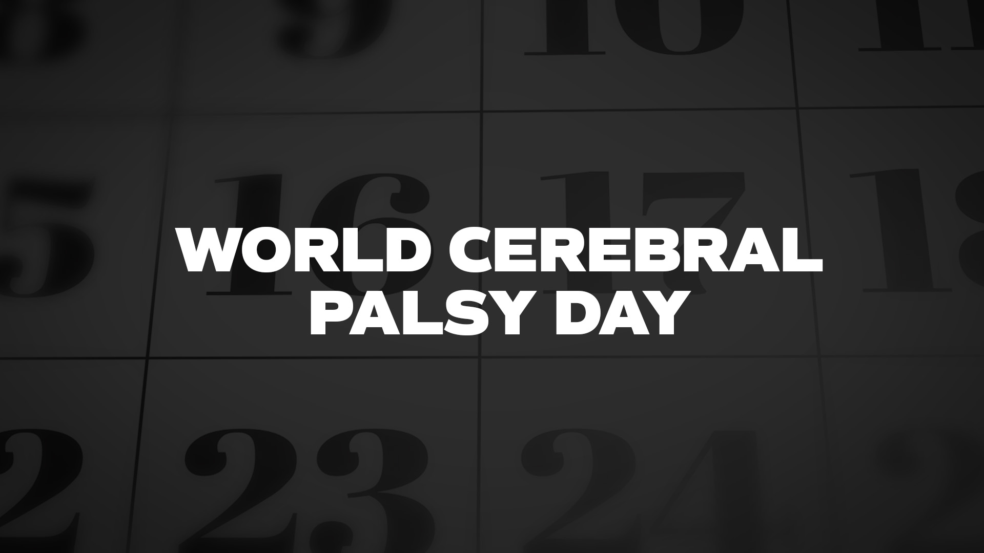 Title image for World Cerebral Palsy Day