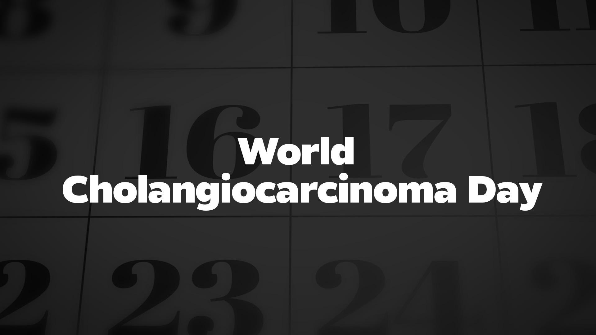 Title image for World Cholangiocarcinoma Day