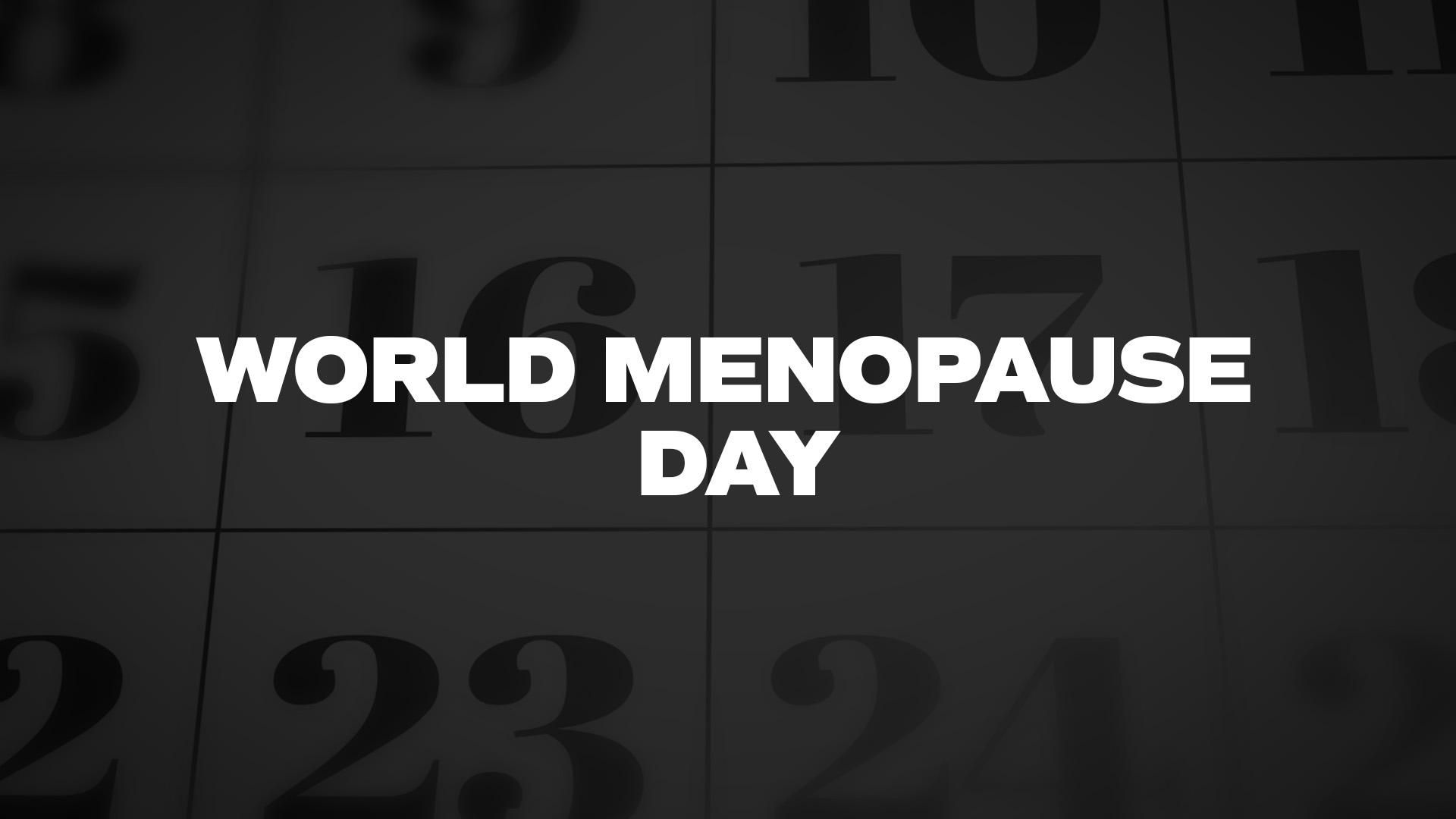 Title image for World Menopause Day