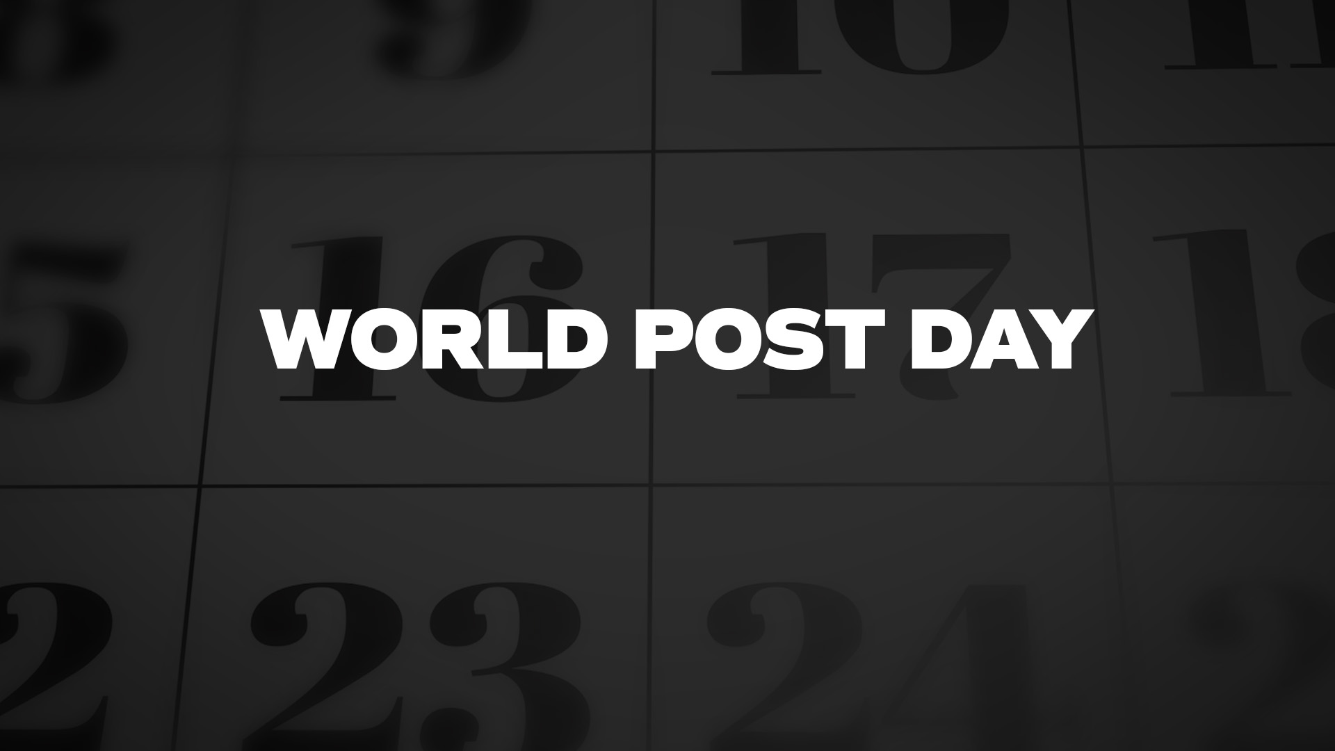 Title image for World Post Day