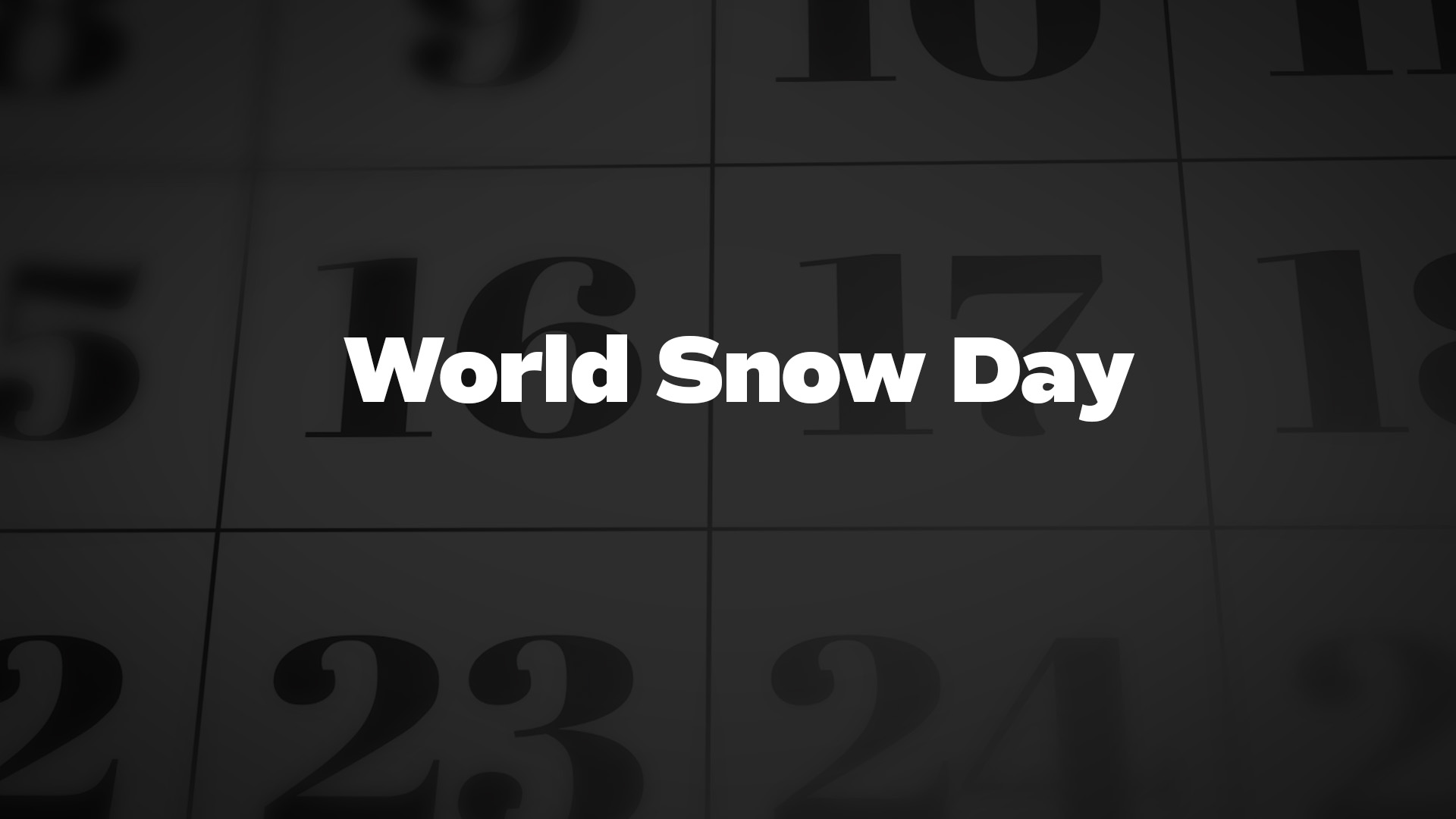 Title image for World Snow Day