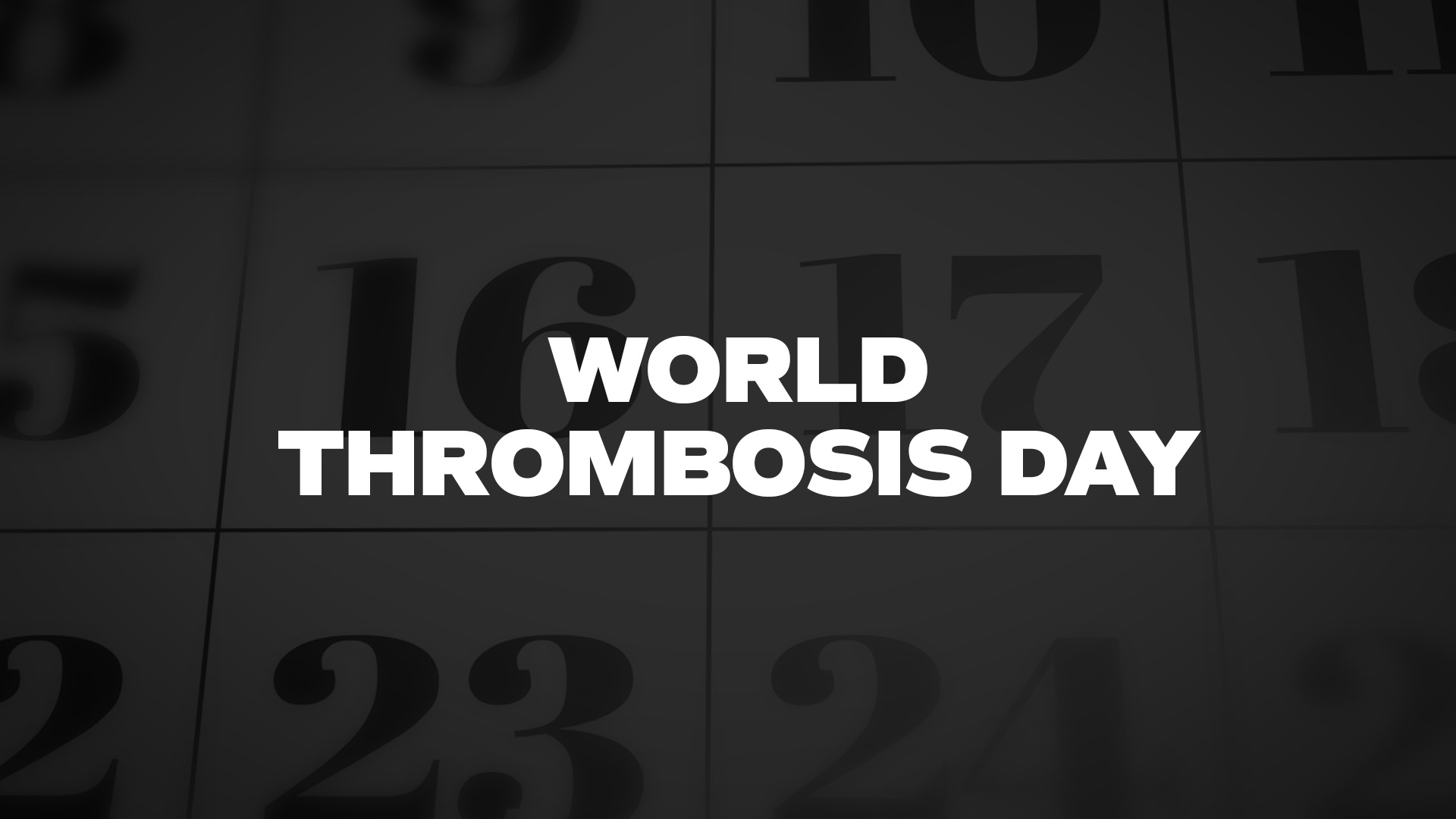 Title image for World Thrombosis Day
