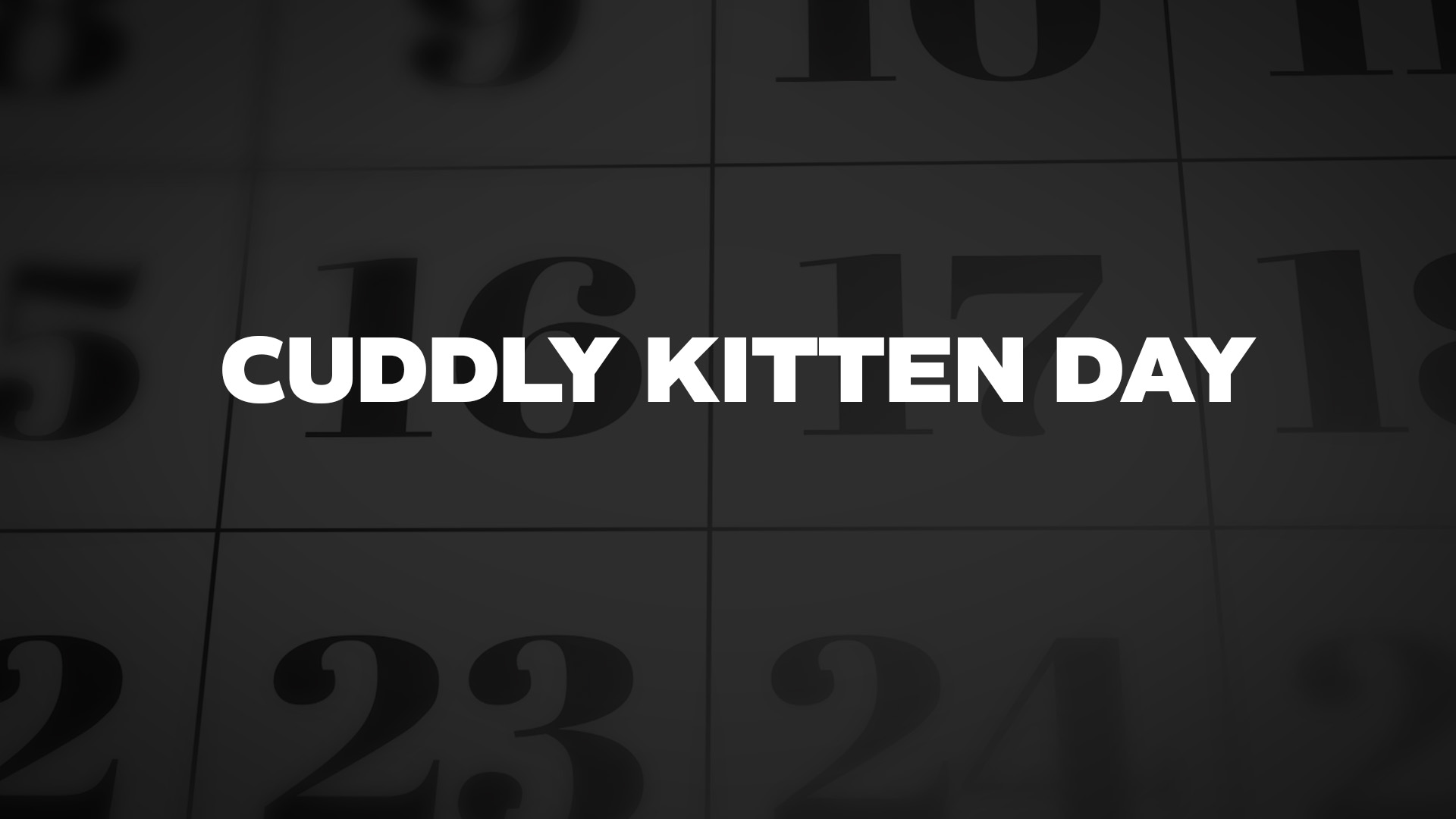 Title image for Cuddly Kitten Day