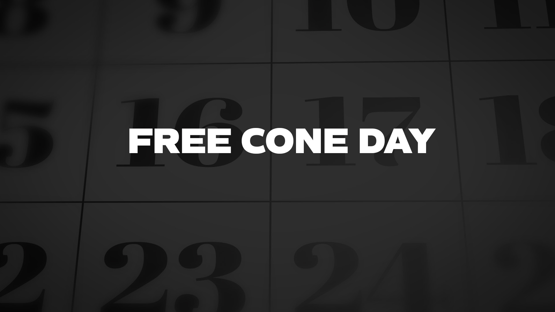 Title image for Free Cone Day
