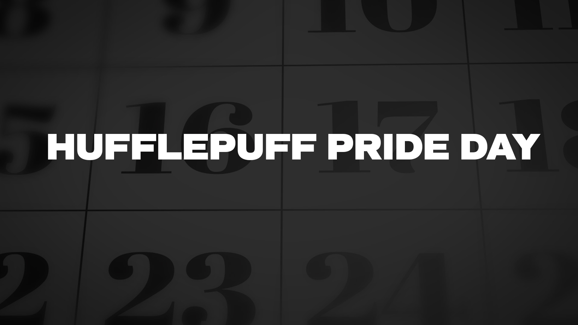 Title image for Hufflepuff Pride Day