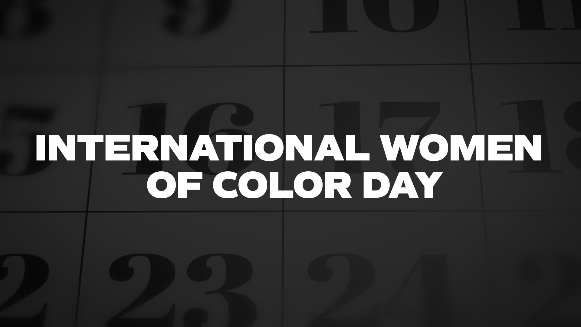 Title image for International Women of Color Day