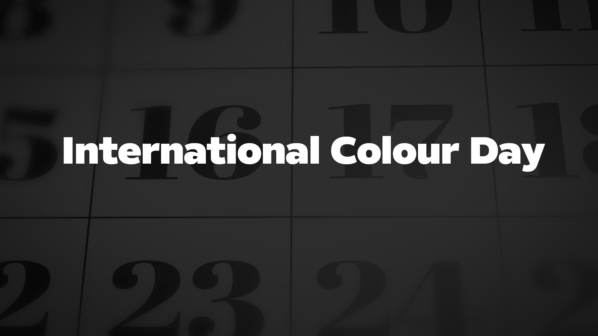 Title image for International Colour Day