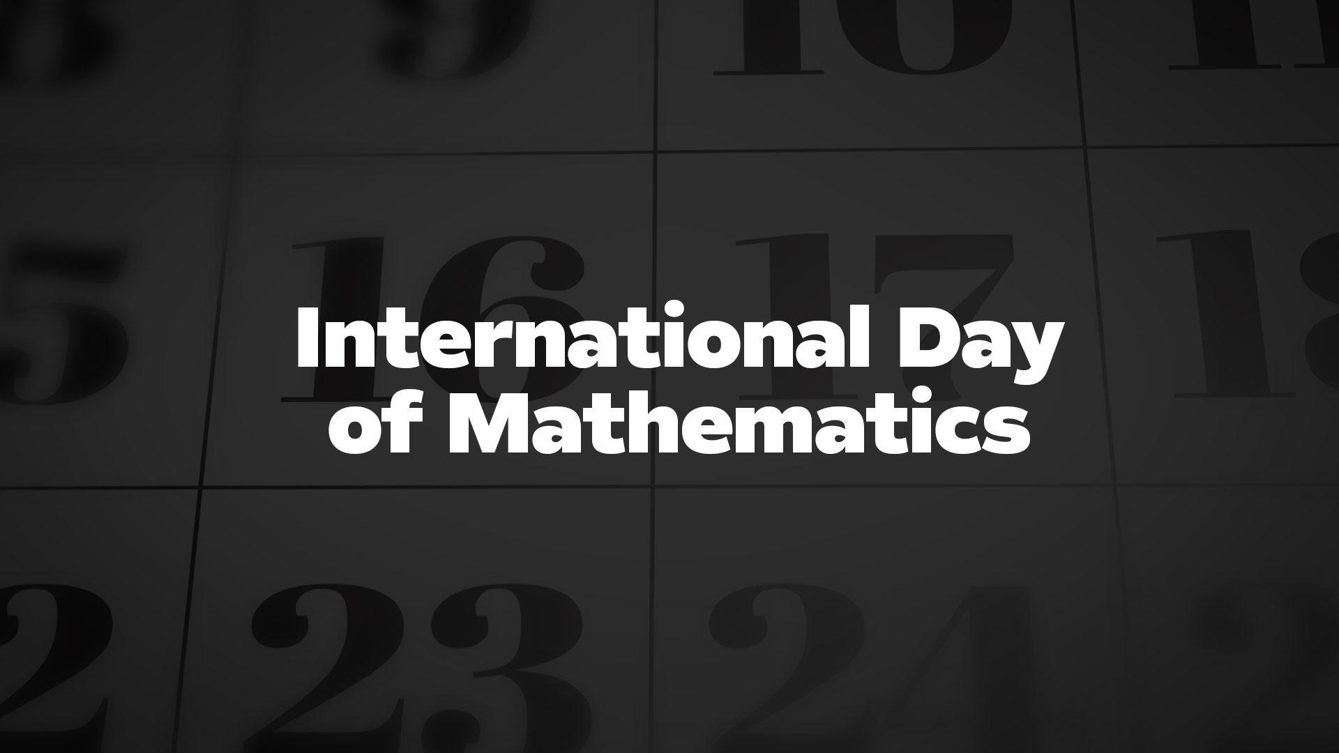 Title image for International Day of Mathematics