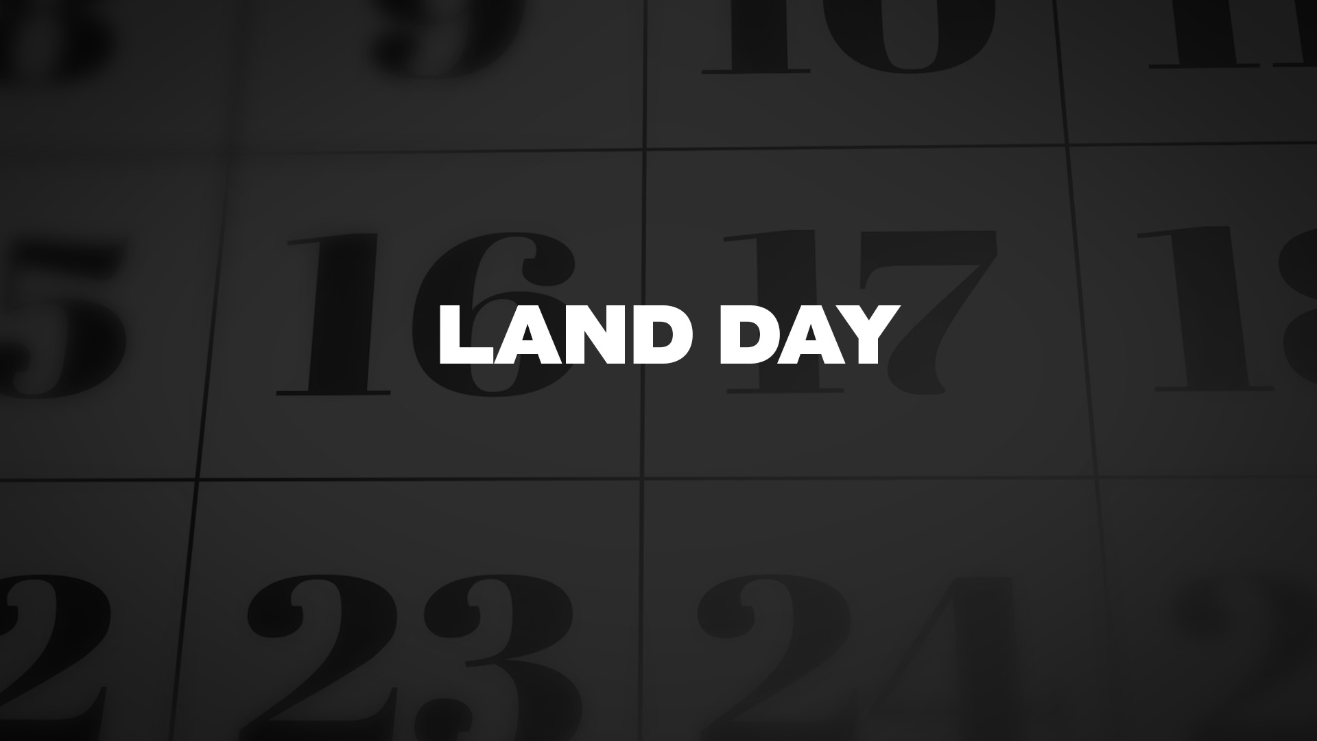 Title image for Land Day