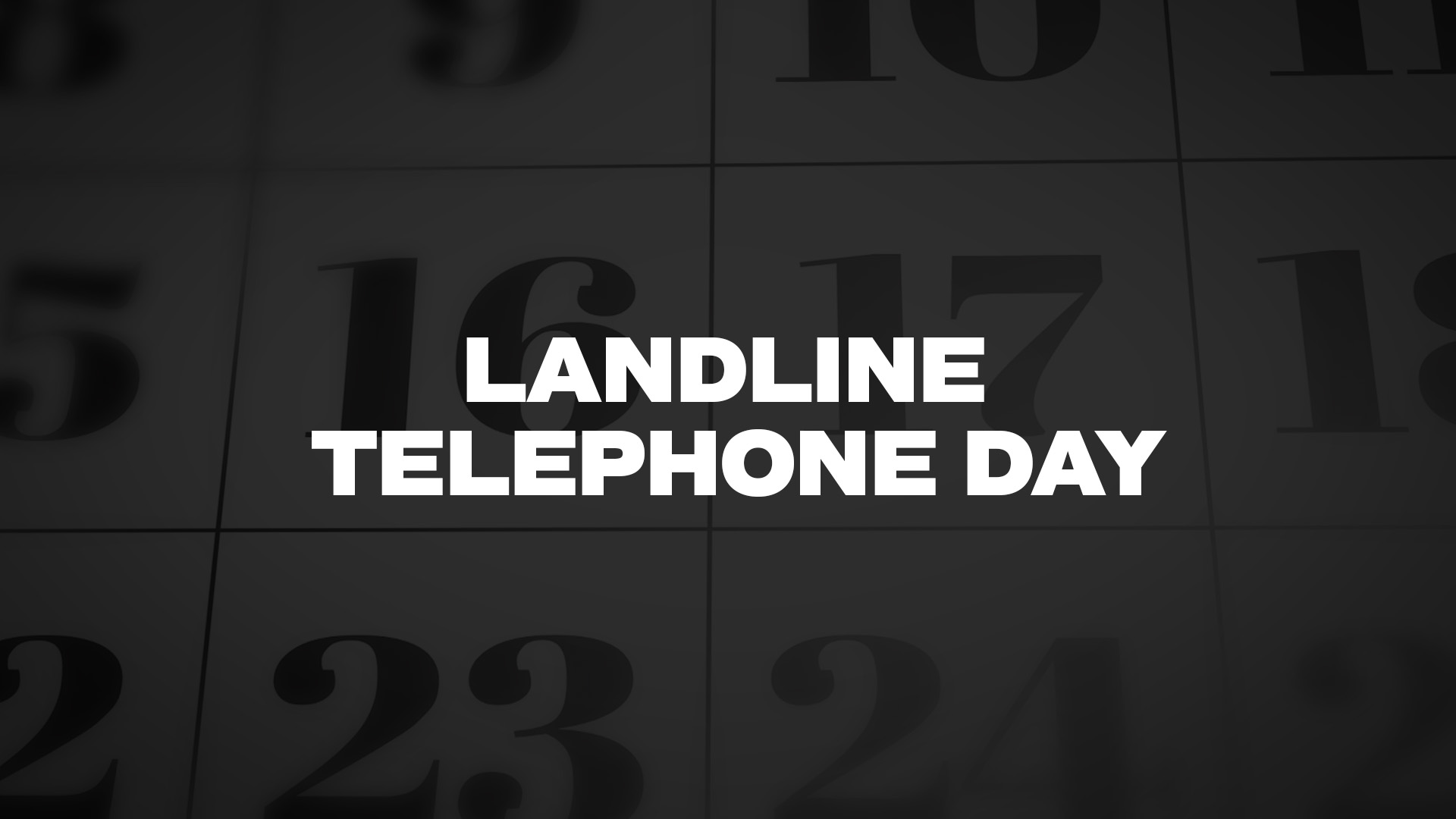 Title image for Landline Telephone Day