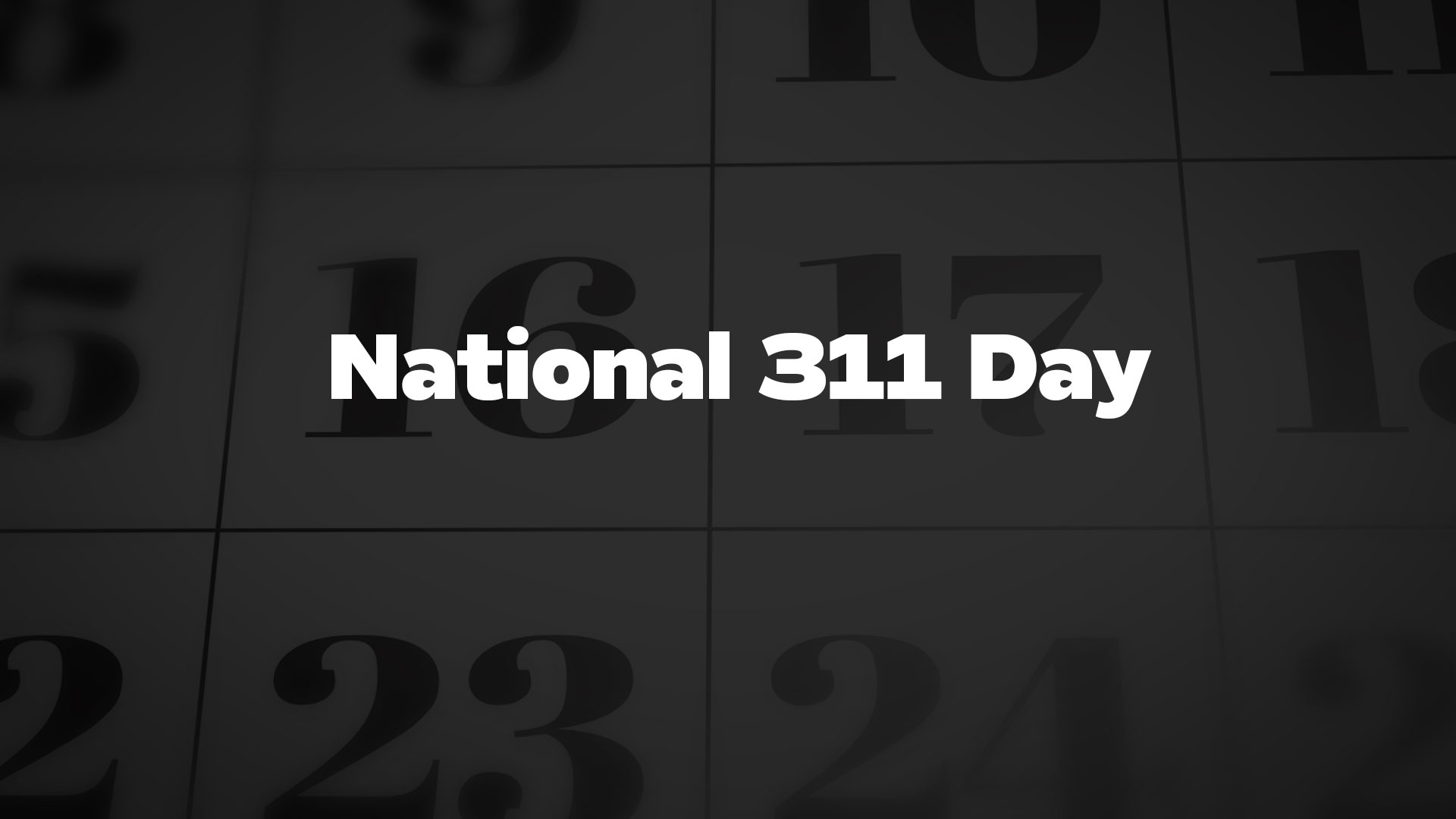 Title image for National 311 Day