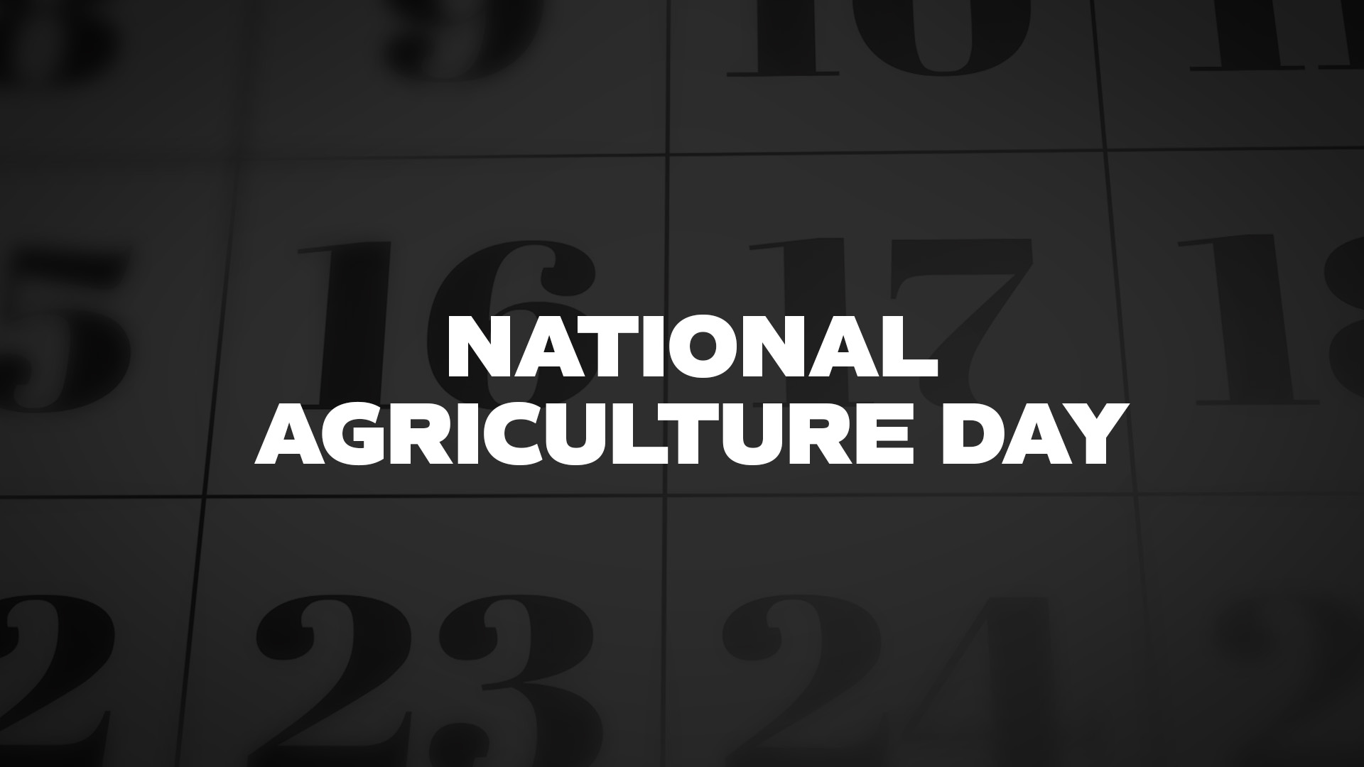 Title image for National Agriculture Day