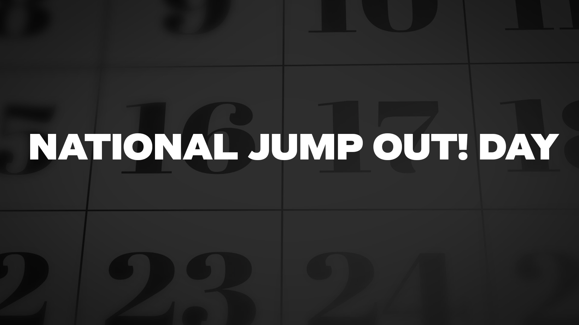 Title image for National Jump Out! Day
