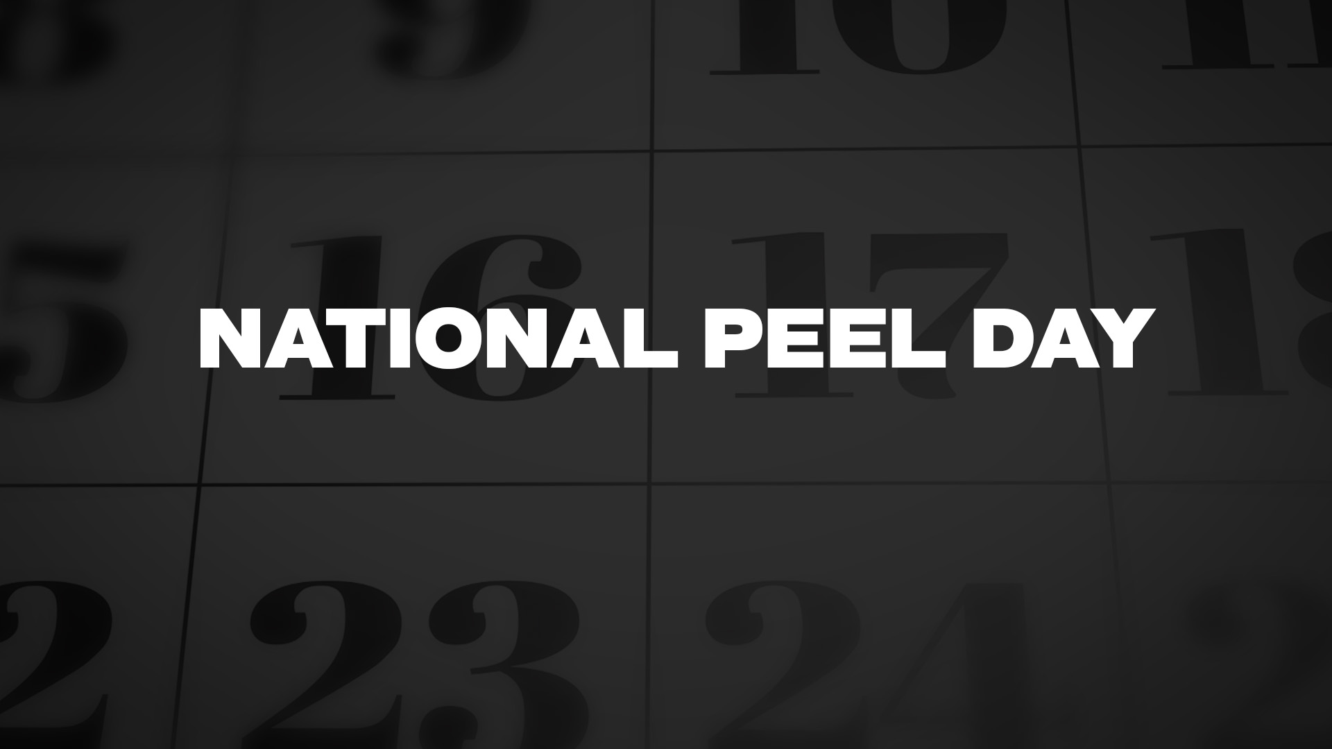 Title image for National Peel Day