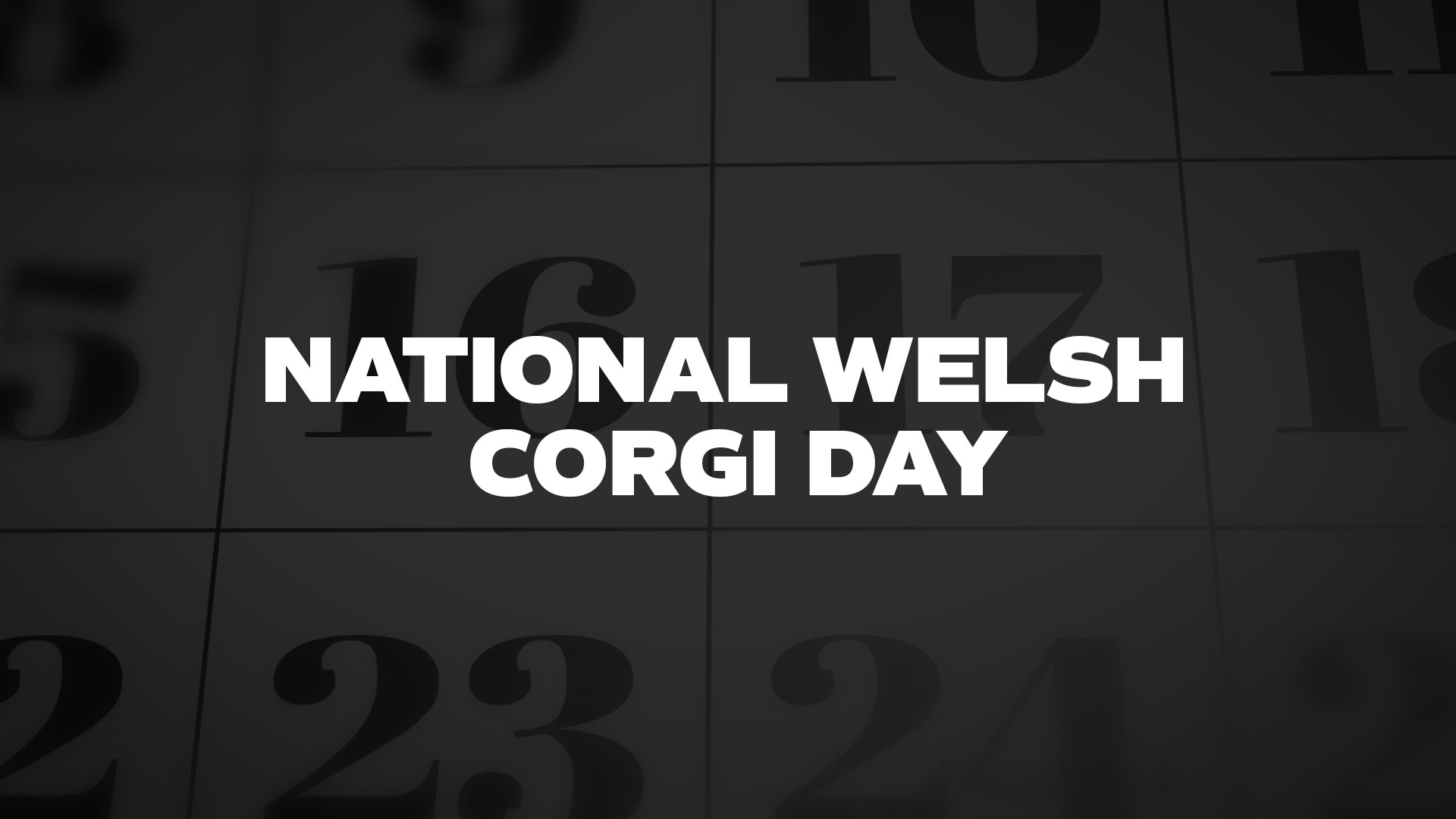 Title image for National Welsh Corgi Day