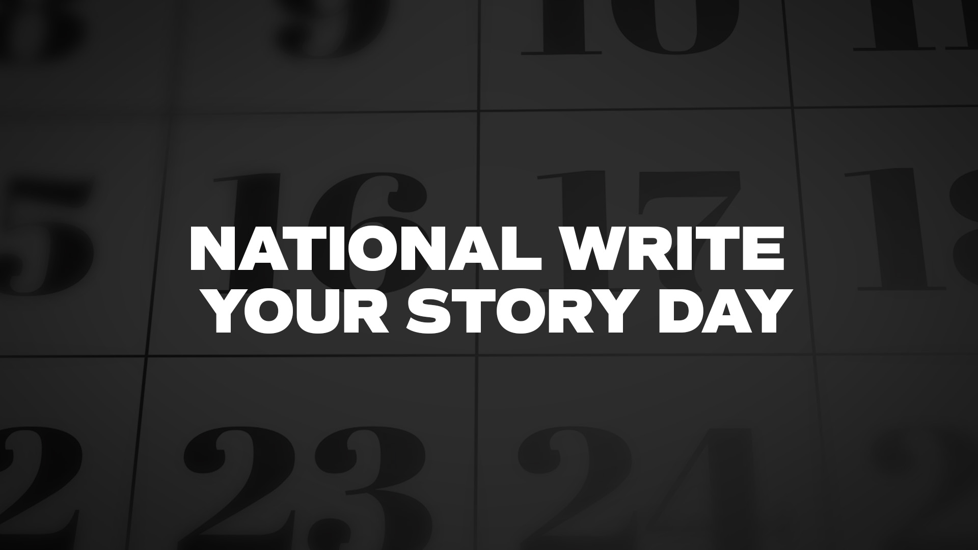Title image for National Write Your Story Day