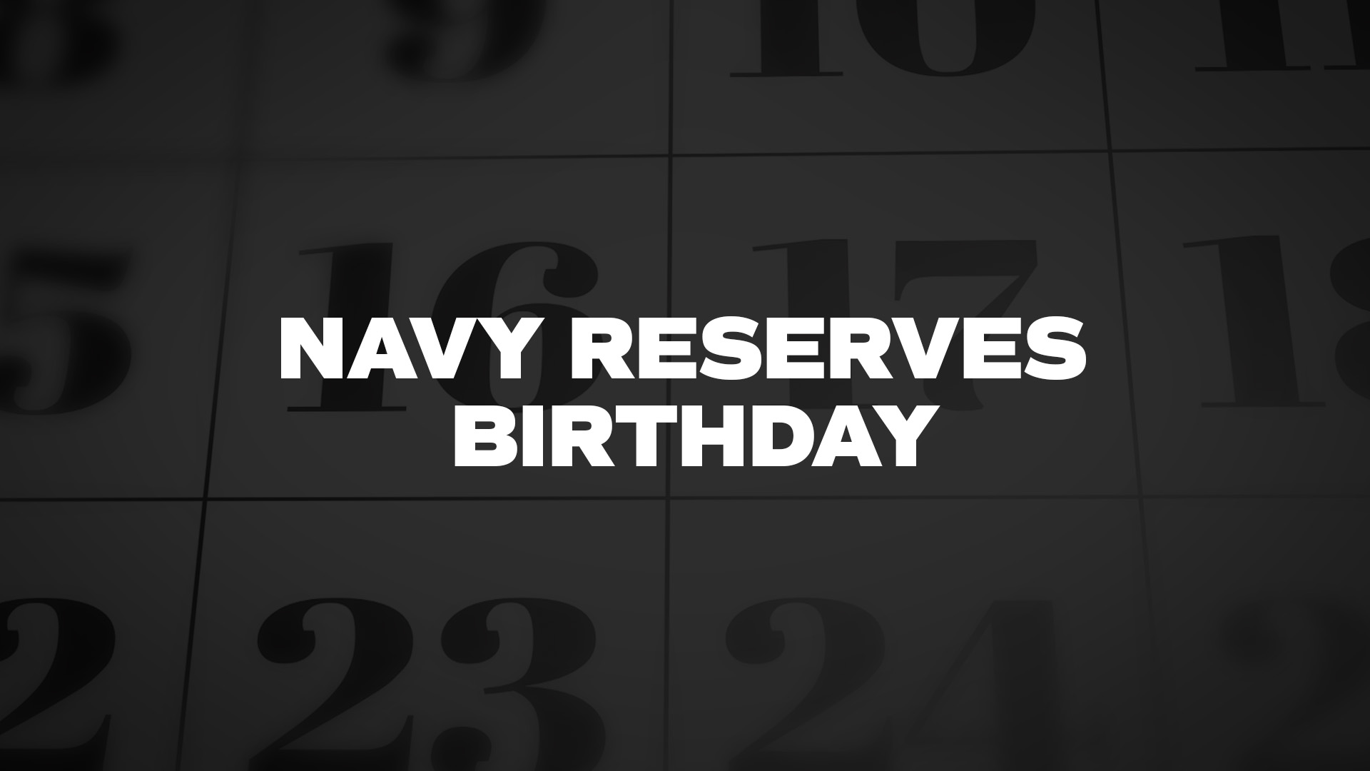 Title image for Navy Reserves Birthday
