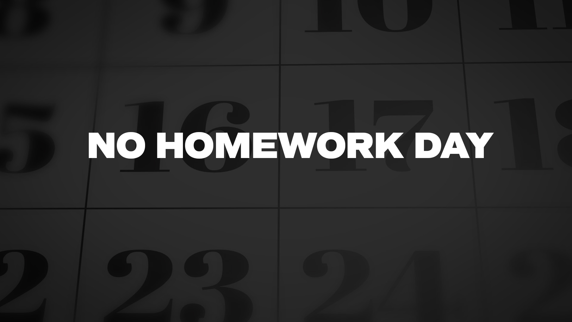 Title image for No Homework Day