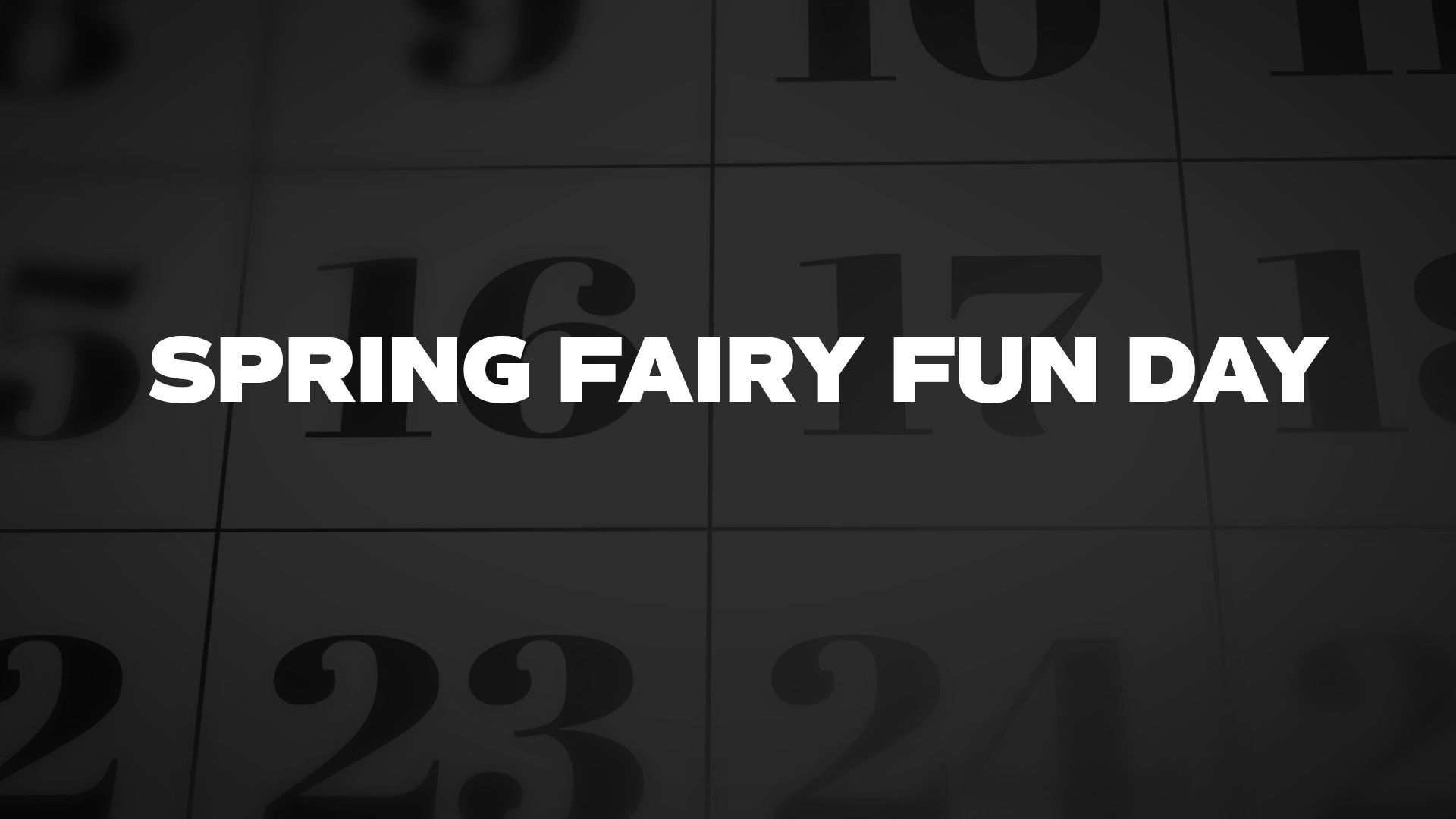 Title image for Spring Fairy Fun Day