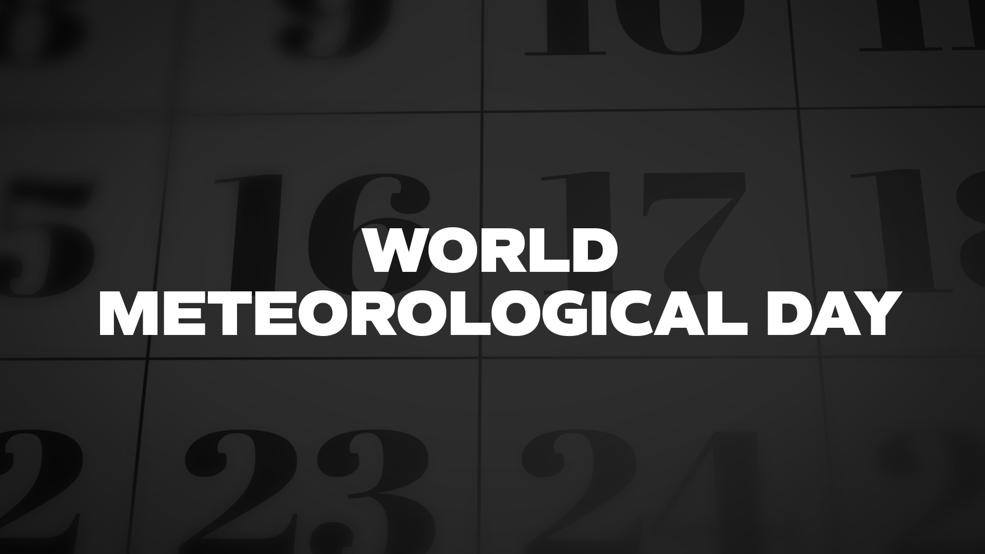 Title image for World Meteorological Day