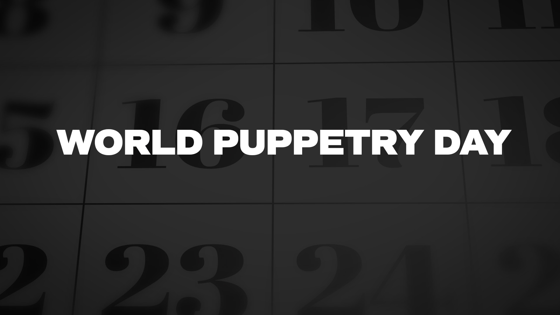 Title image for World Puppetry Day