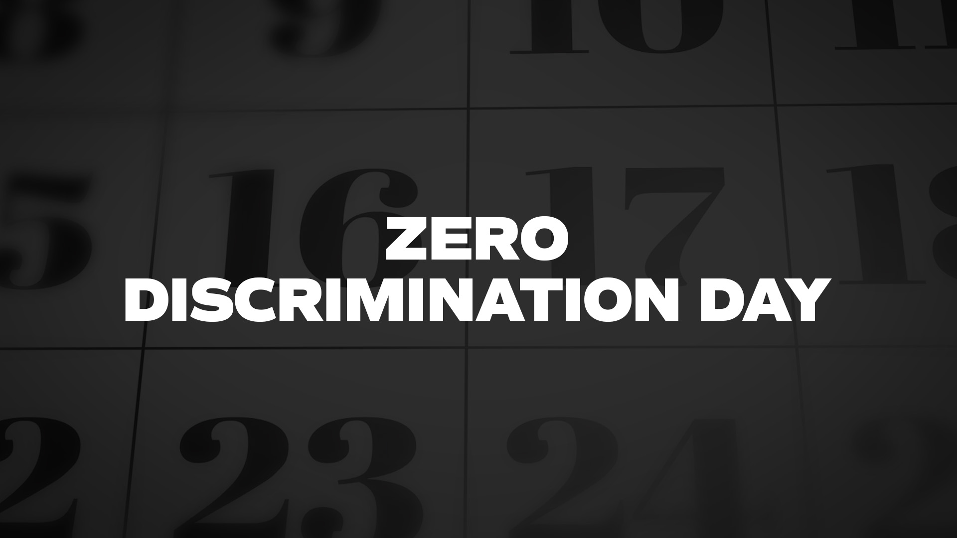 Title image for Zero Discrimination Day