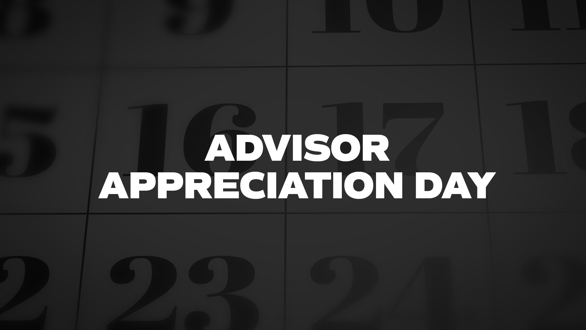 Title image for Advisor Appreciation Day
