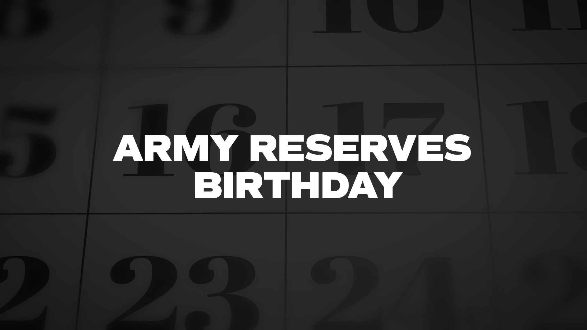 Title image for Army Reserves Birthday