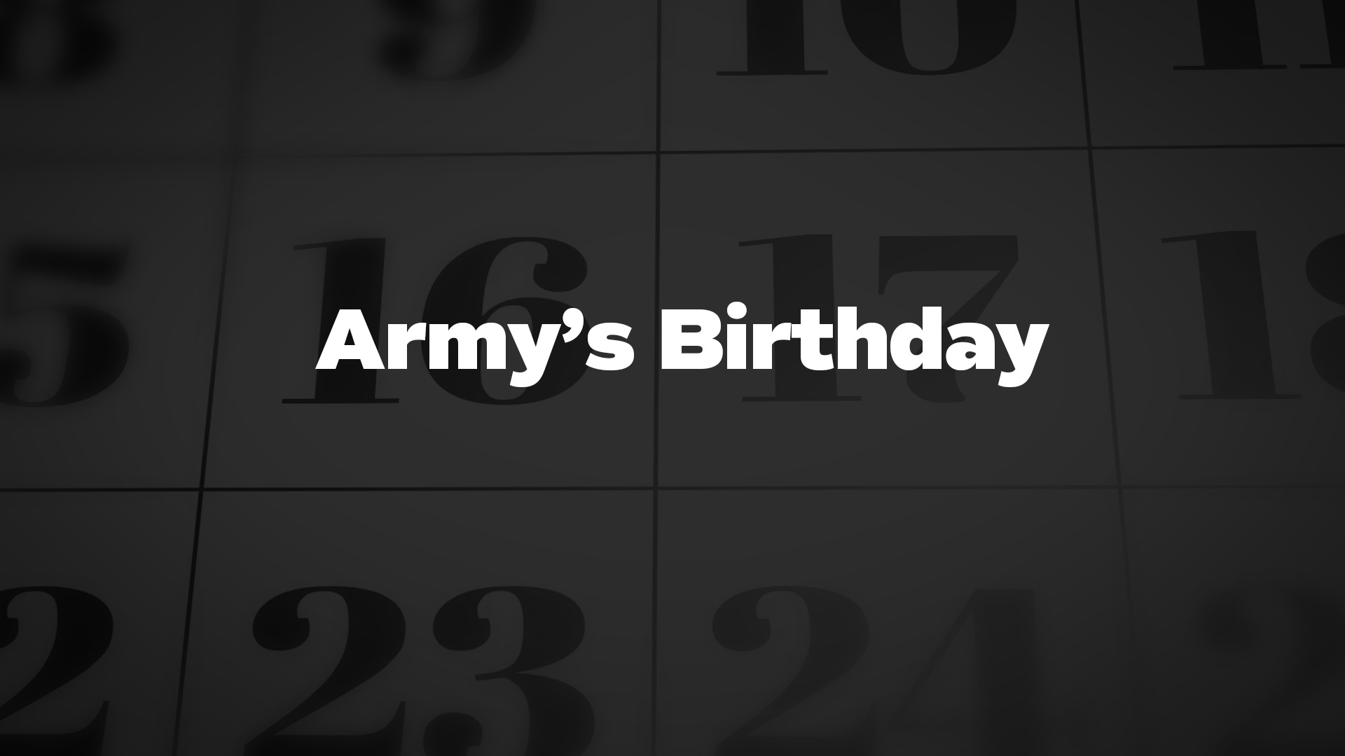 Title image for Army's Birthday