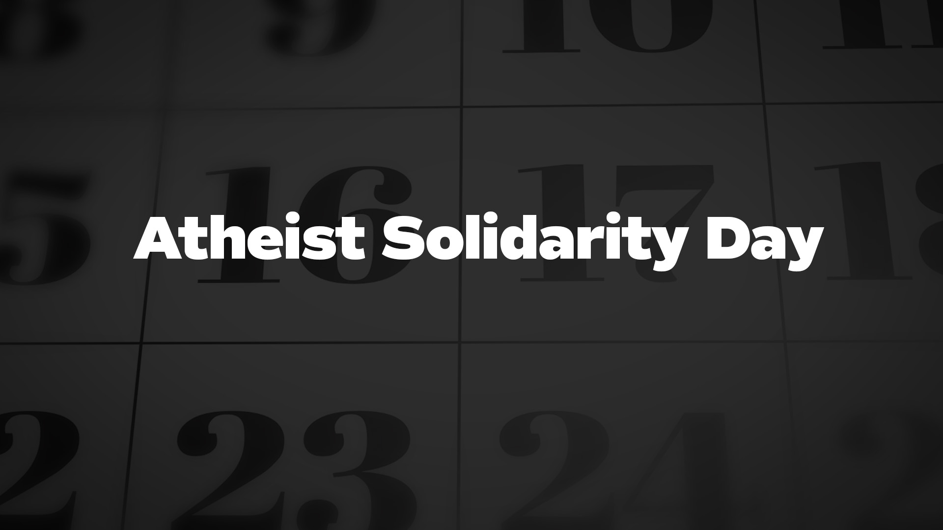 Title image for Atheist Solidarity Day