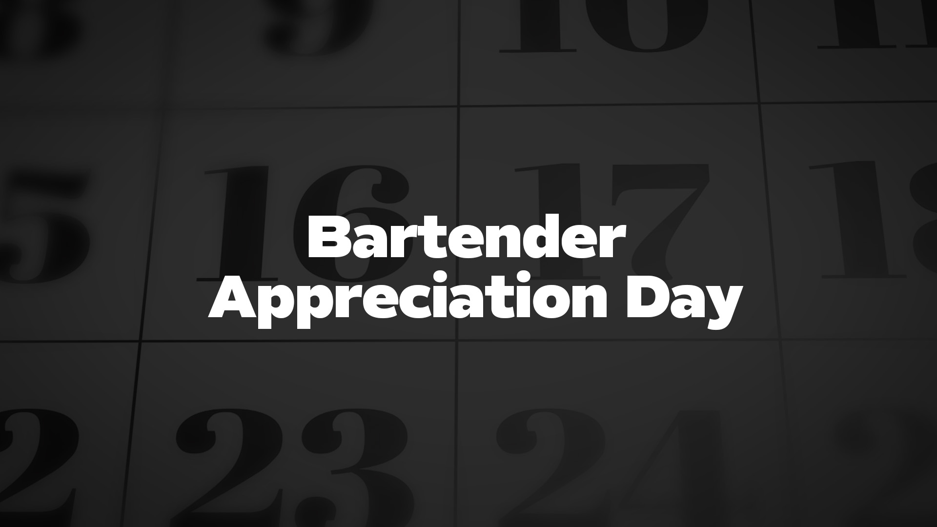 Title image for Bartender Appreciation Day